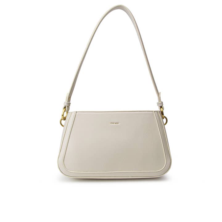Eleanor - Recycled Vegan Shoulder Bag - Coconut Cream for wholesale on Faire