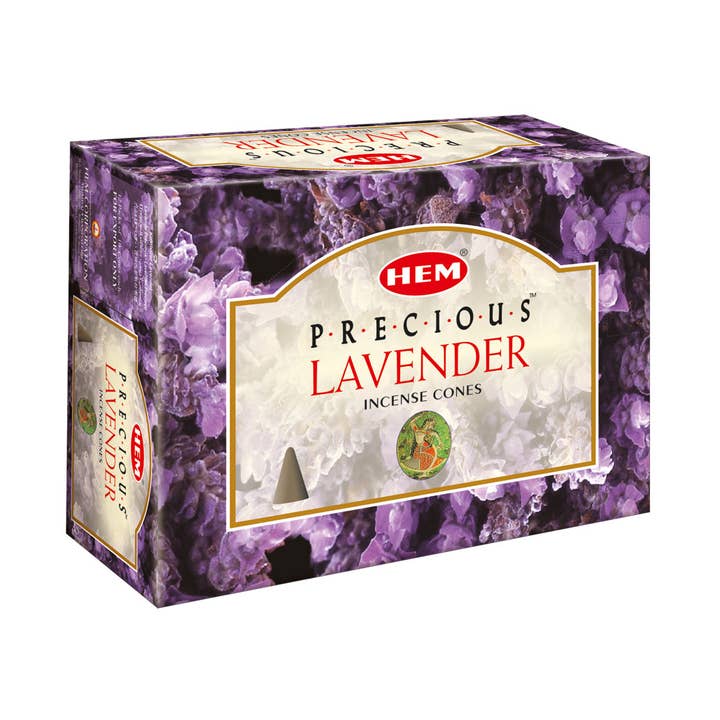 HEM Precious Lavender Incense-Cone Pack(12 Packs × 10 Cones) for wholesale by Garland of Letters Bookstore