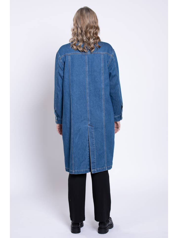 Blue Sky Clothing Co LLC - Wholesale Denim Jacket - Women's - Geraldine Long Jean Jacket3