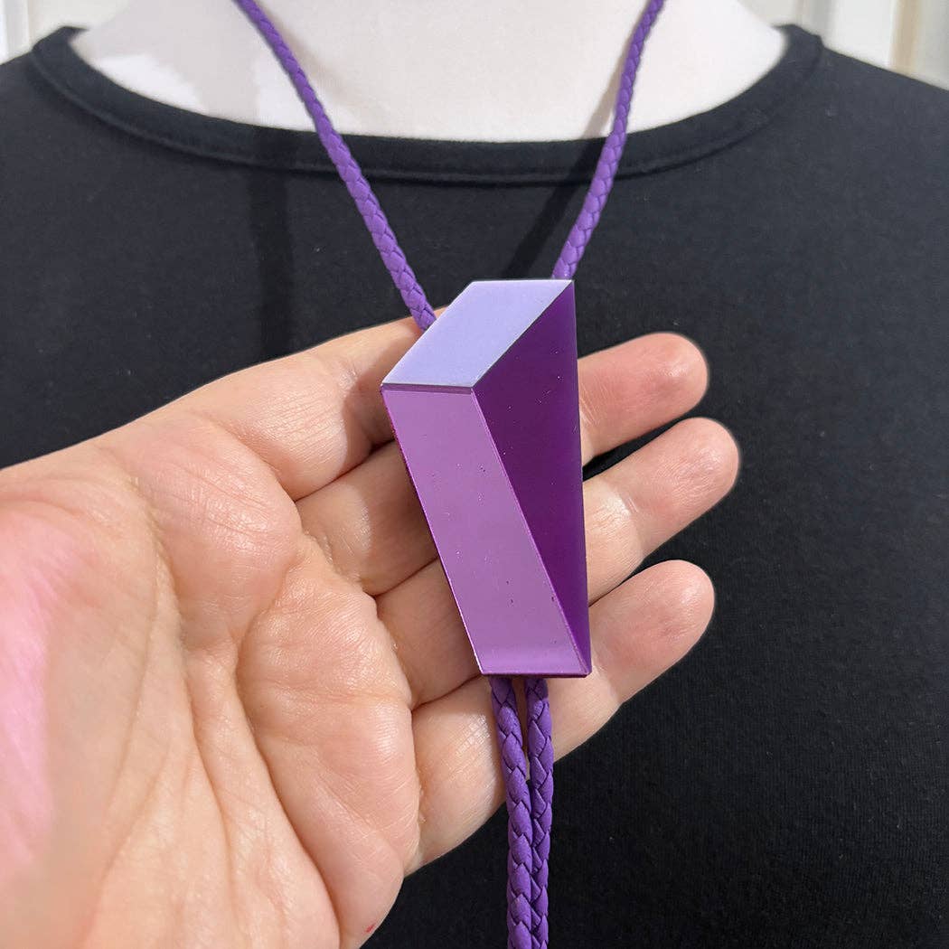Audacious Studio - Wholesale Woven Necklace - The Verner Vector Bolo in Purple1