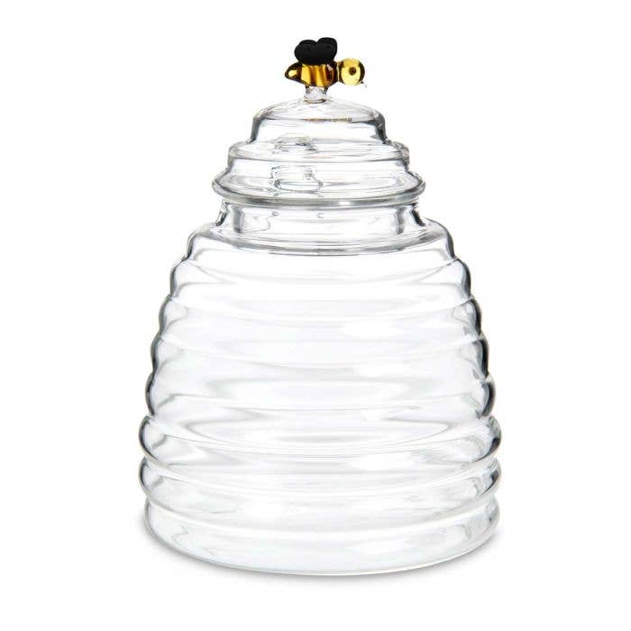 HIC - Harold Import Co. - Wholesale Kitchen Tool/Gadget - HIC Kitchen Glass Honey Jar With Lid And Honey Dipper1