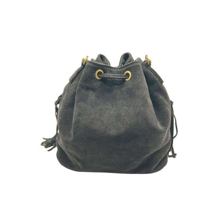 Louisa lee - Wholesale Shoulder Bag - Women's - AURÉLIA SUEDE LEATHER BUCKET BAG1