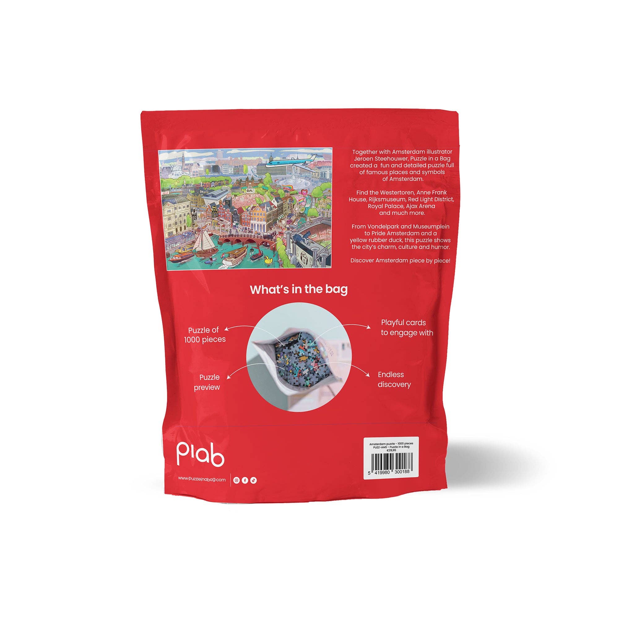 Puzzle in a Bag - Wholesale Puzzle - Adult - Amsterdam puzzel - 1000 pieces - Language: English1