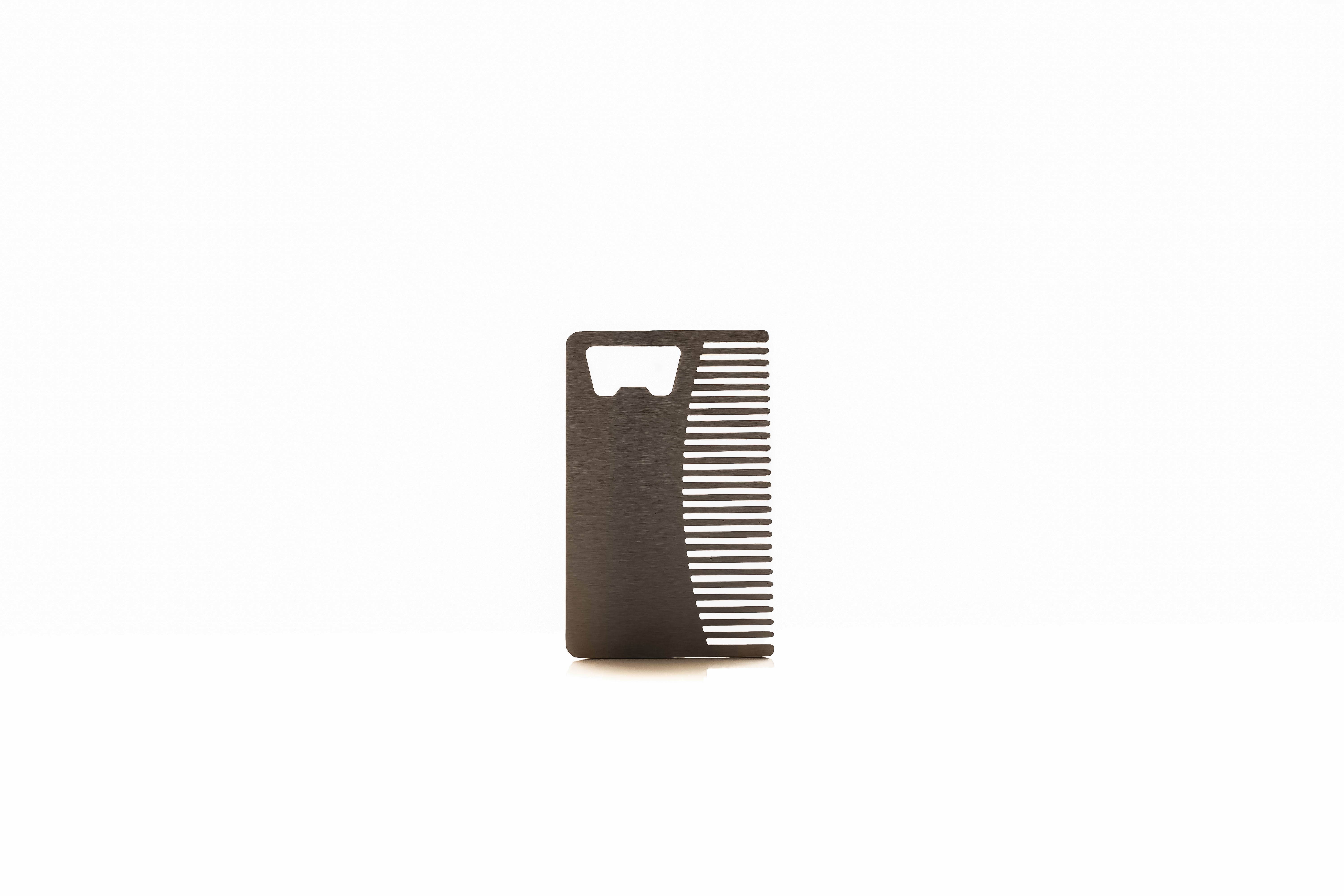 Private Stache – wholesale Beard brush/comb – Stainless Steel Beard Comb and Bottle Opener1