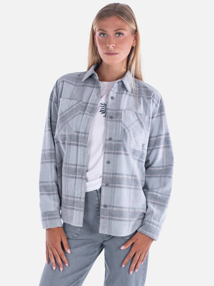 Alpine Corduroy Overhemd - Grijs voor wholesale door Jetty