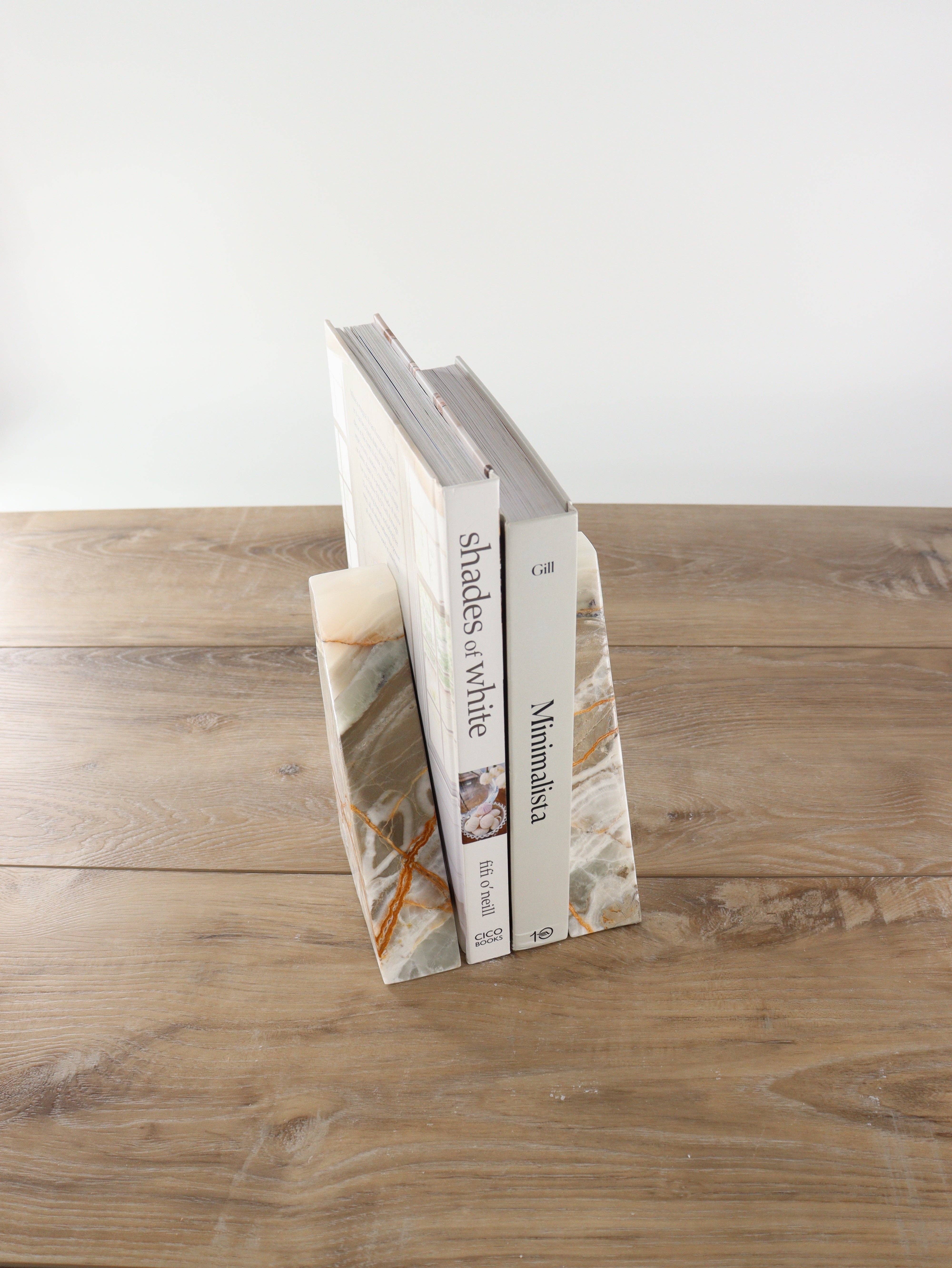 Mi Esperanza Minerals – Großhandel Buchstütze – Grün polierte Onyx-Buchstützen2