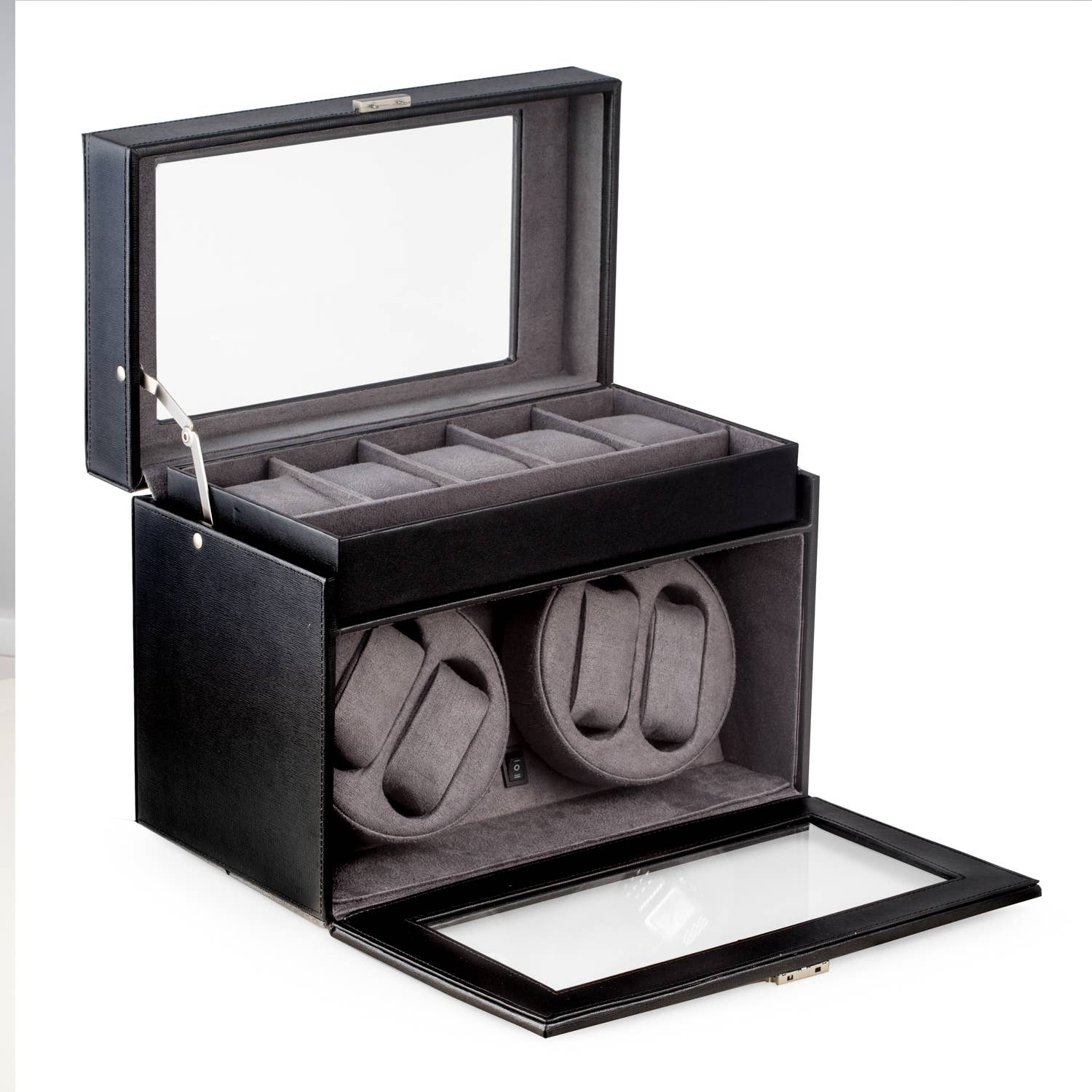 BeyBerk International - Wholesale Jewelry Box/Organizer - Watch Winder - Four Watch Winder1