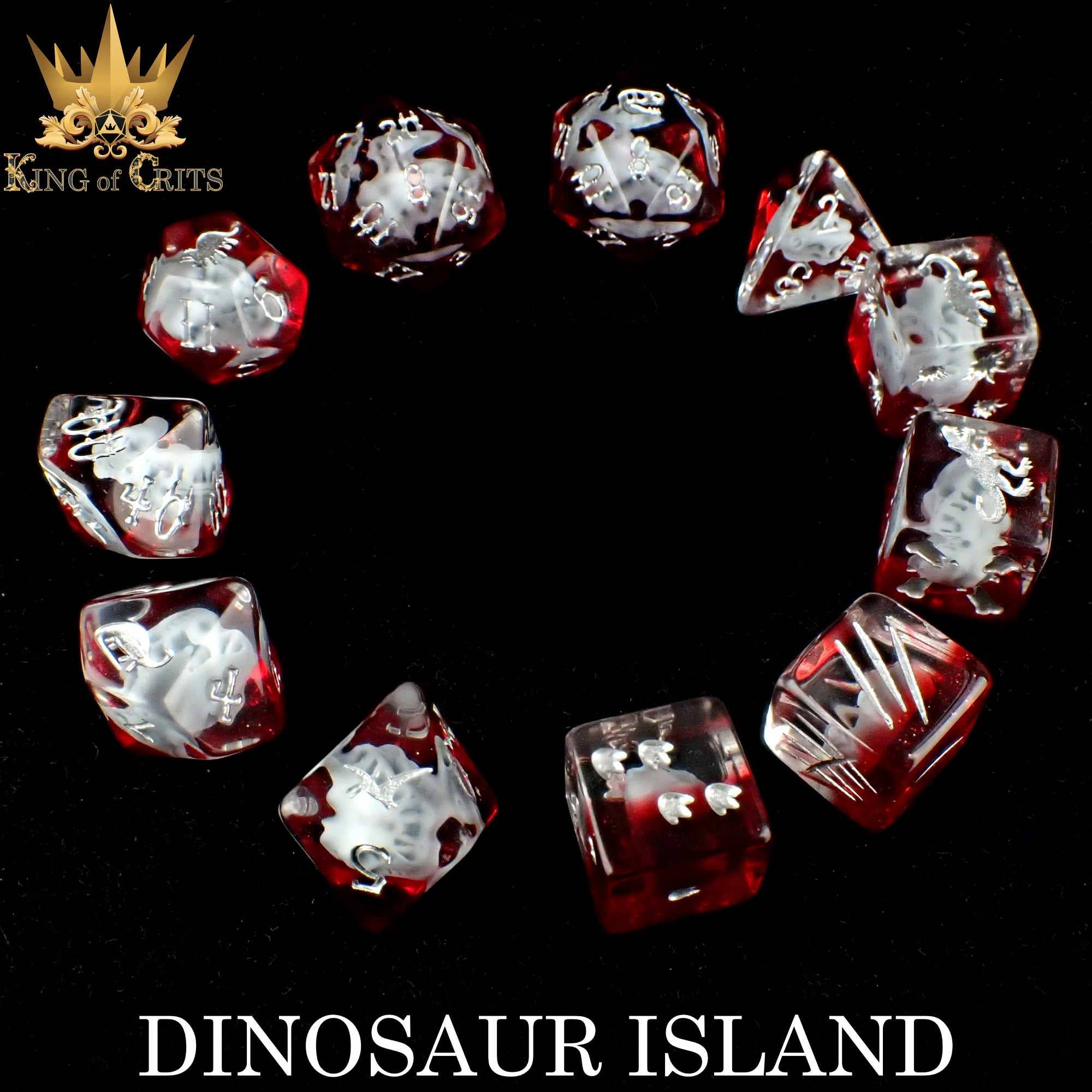 DNDDICE.COM - Wholesale Dice - Dinosaur Island - 11 Dice Set2