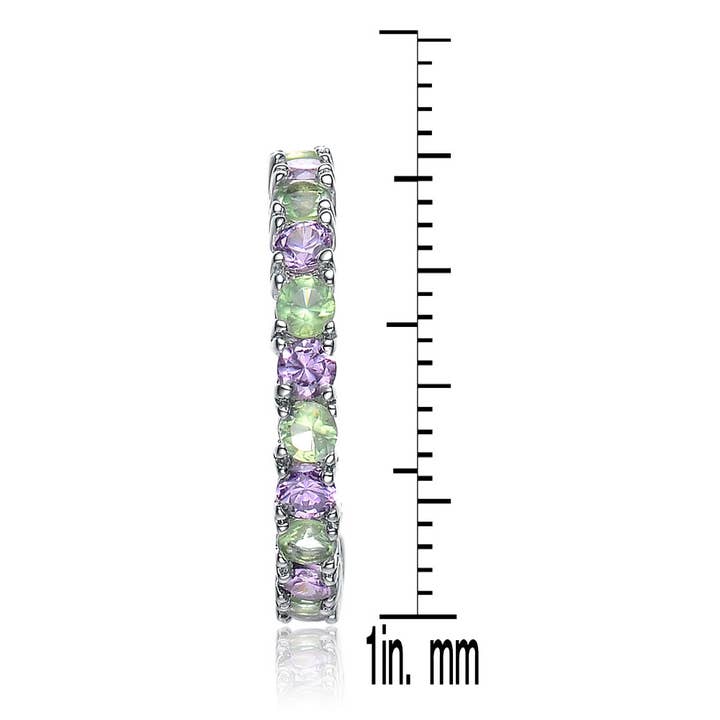 Genevive - Vendita all'ingrosso Orecchini a cerchio - Orecchini a cerchio in argento sterling con zirconia cubica2