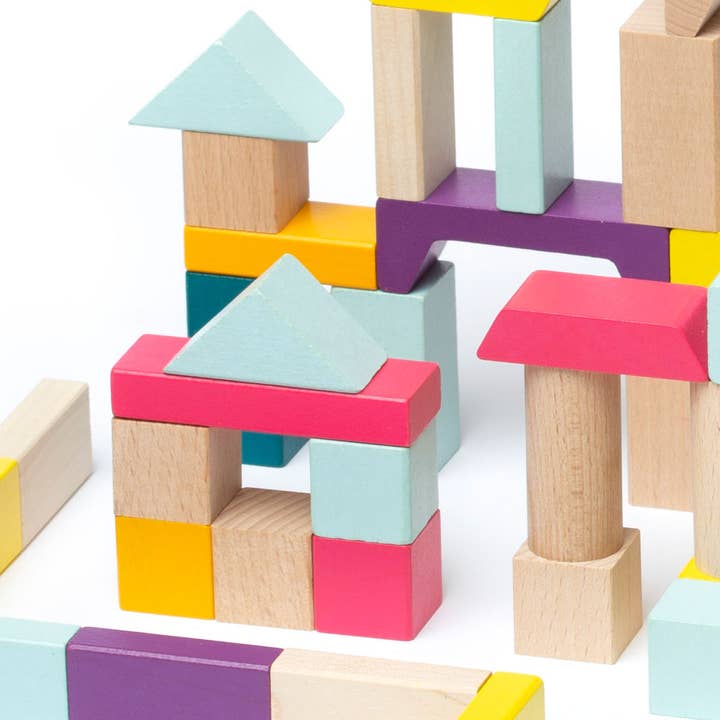 Toysmith - Wholesale Blocks - Kids Baby - Cubika Wooden Blocks Construction Kit