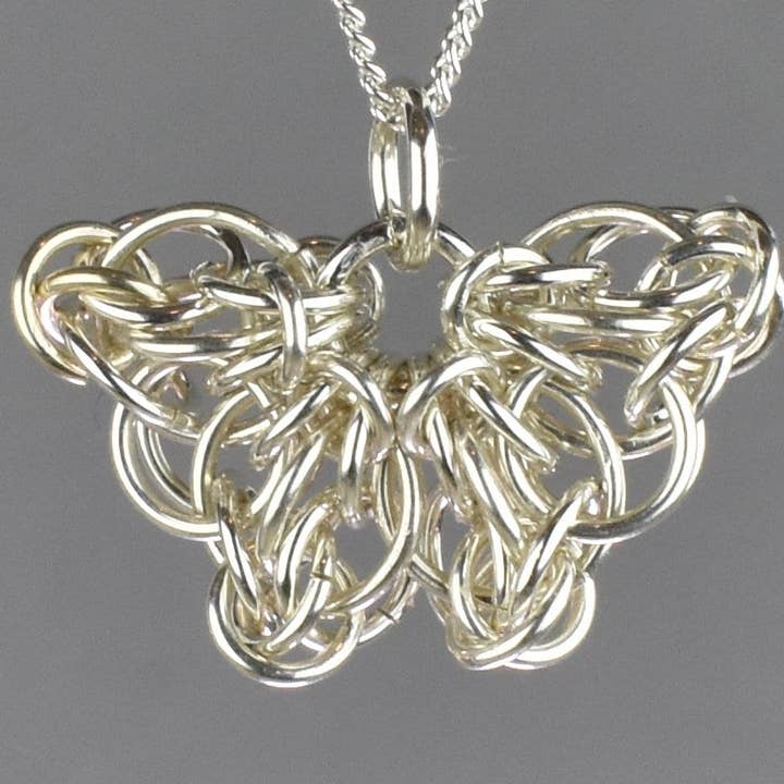 Celtic Butterfly Chainmail Pendant - Small for wholesale by Dave Cain Fine Jewelry