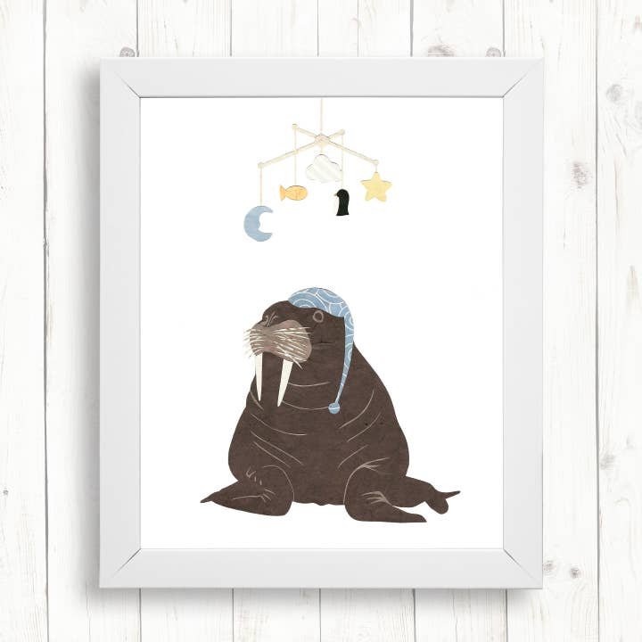 Impressão artística de morsa por atacado de Whimsy Spot