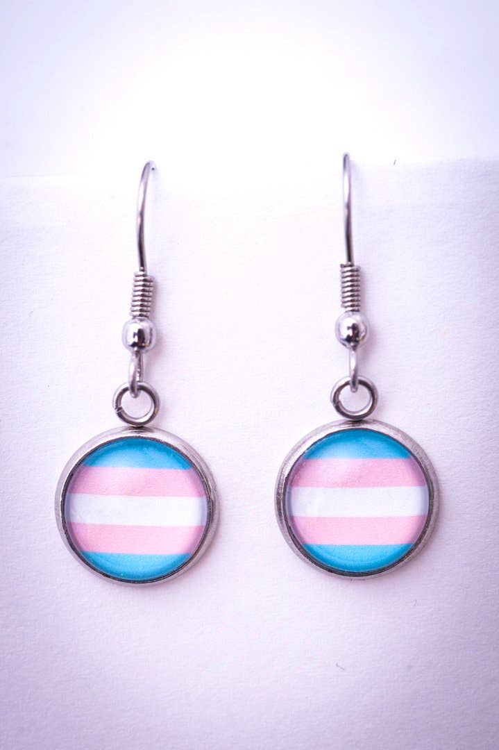 Crafty Queer Studio - Wholesale Stud/Post Earrings - Transgender flag pride LGBTQ+ earrings - stud or dangle5
