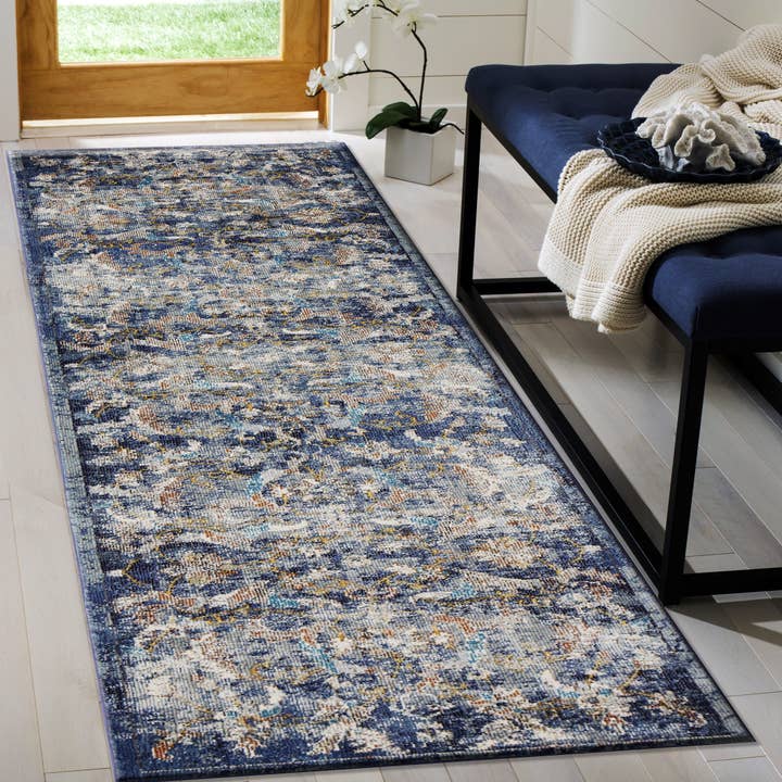 LR Home - Wholesale Area Rug - Gabriella Blue Floral Blue / Multi Area Rug6