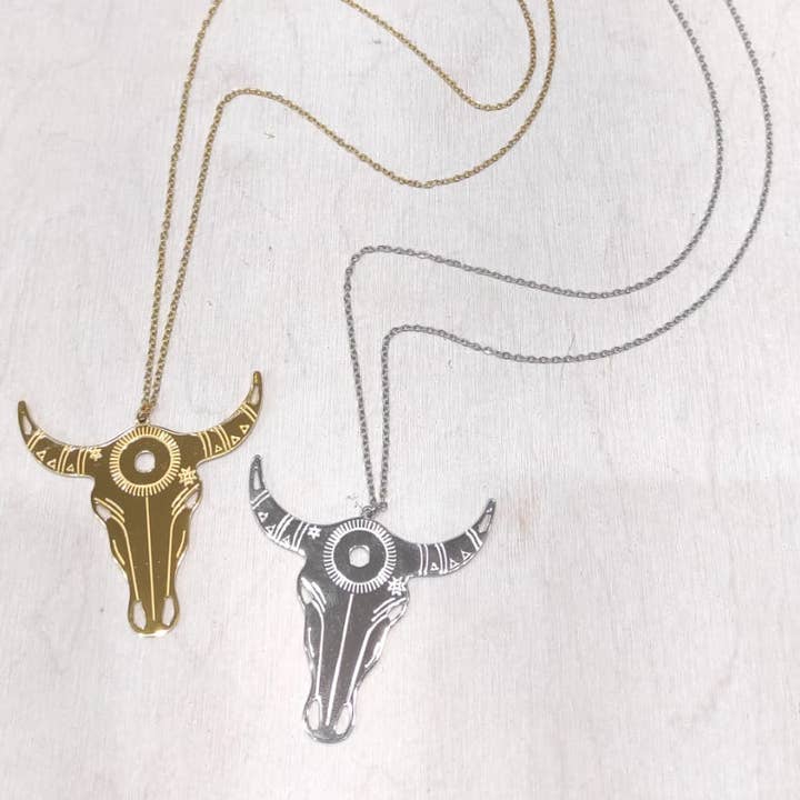 LOLO & YAYA - Wholesale Y-Neck/Lariat Necklace - Long necklace 90cm buffalo head0