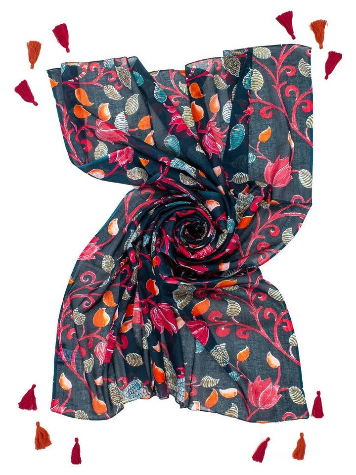 ÉTOLE IMPRIMÉE BATIK 100%CO FABRIQUÉE EN INDE pour la vente par Ayfee