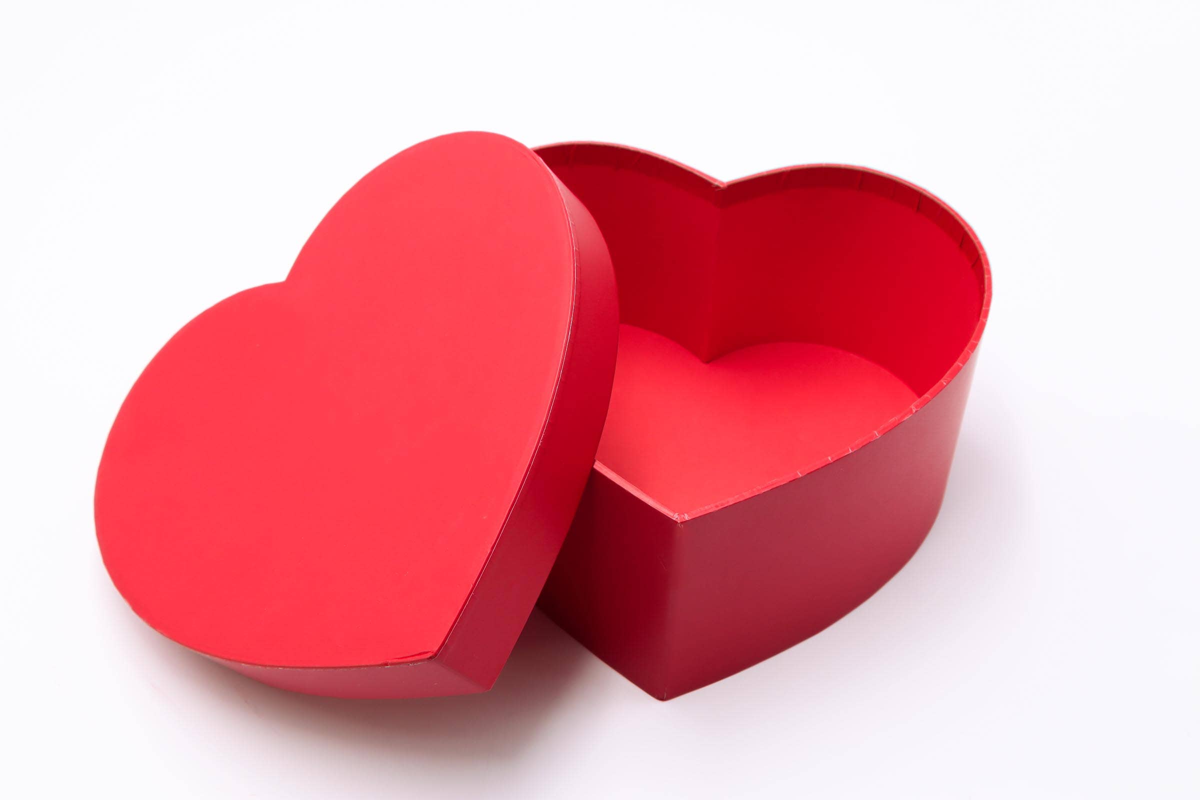 B&P Italia – Caixa decorativa por atacado – Conjunto de 2 caixas em formato de coração feitas de papelão de alta qualidade4