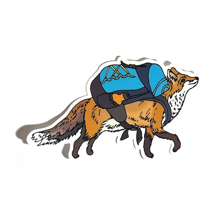 Wanderfuchsaufkleber für den Großhandel von Wild Life Illustration Co.