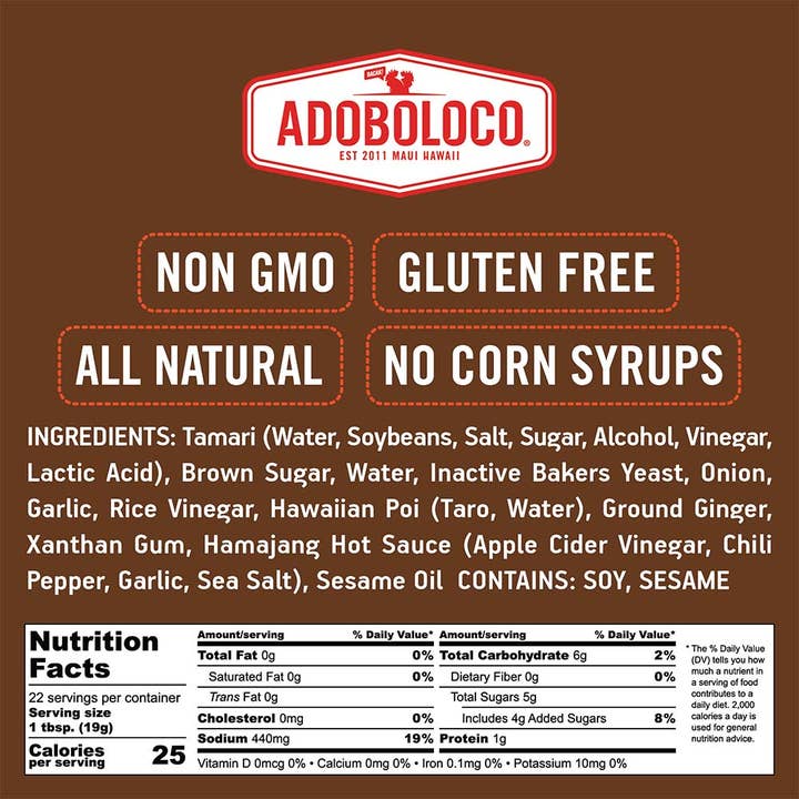 Adoboloco - Venta al por mayor Salsas barbacoa - Salsa barbacoa hawaiana clásica Adoboloco, condimento de 15 onzas
