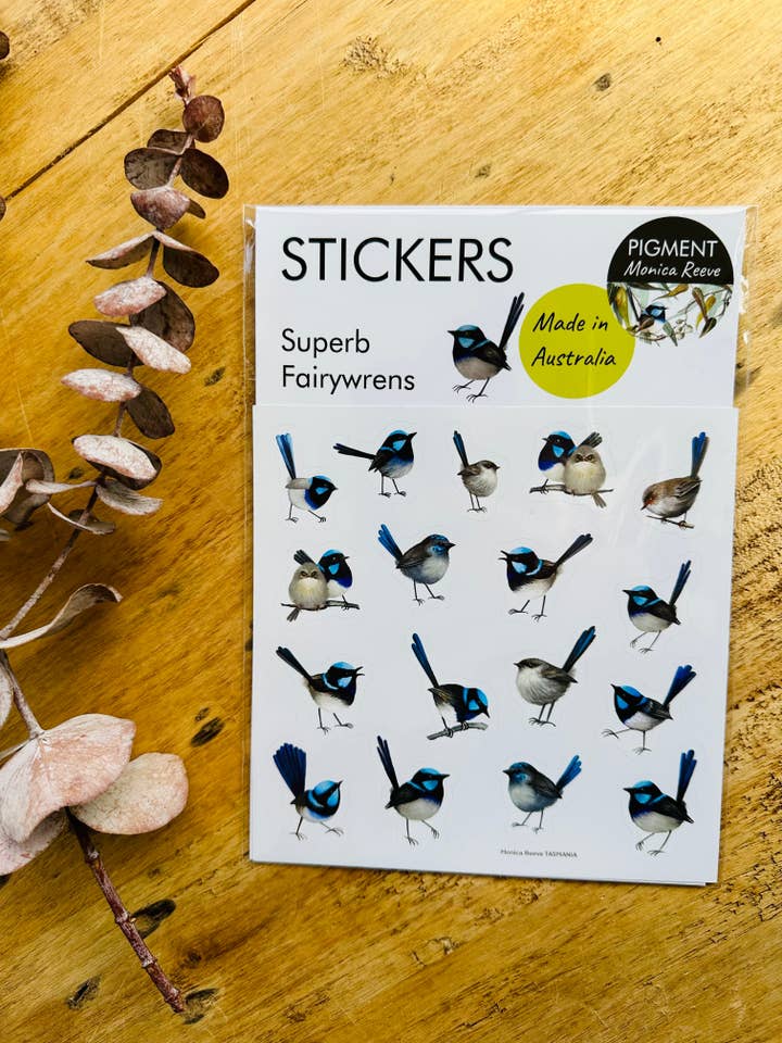Stickers - Superb Fairywrens for wholesale by PIGMENT MONICA REEVE