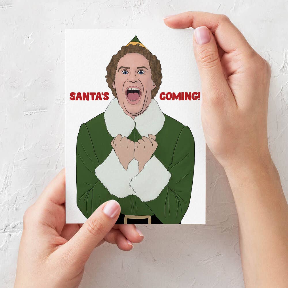 Bonne Nouvelle - Wholesale Christmas Card - Elf Christmas Card - Santa's Coming!6