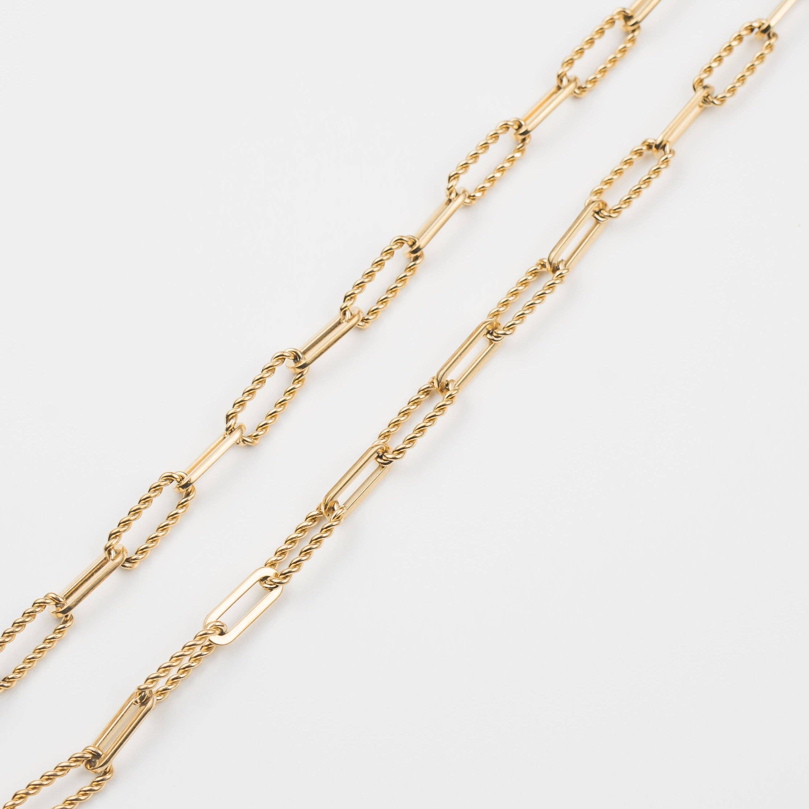 Brenda Grands Jewelry - Wholesale Link & Chain Necklace - Waterproof Gold Twisted Links Necklace3