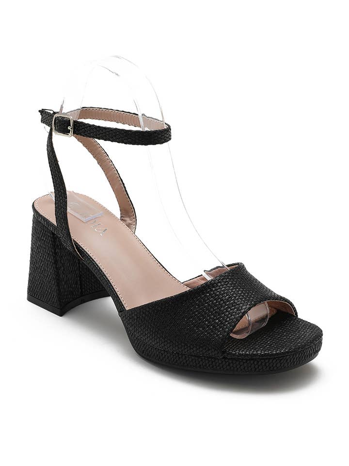 Joia Paris - Wholesale High Heels - Women's - Platform heel sandal in canvas H8-903