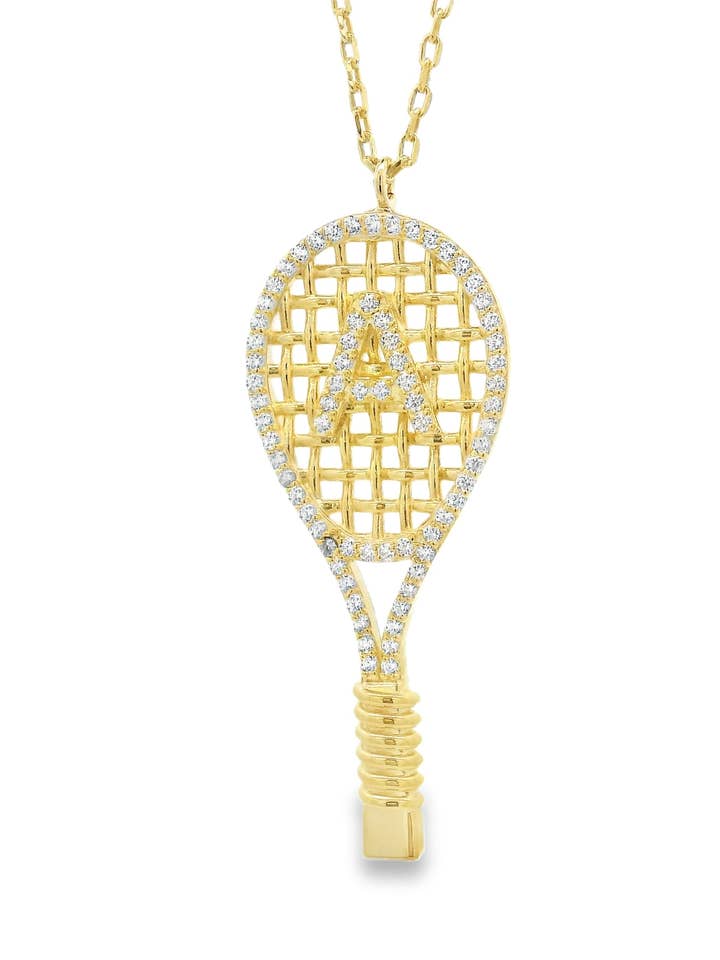 The Racket Signature Initial Necklace for wholesale by Shop Alexandra Madison