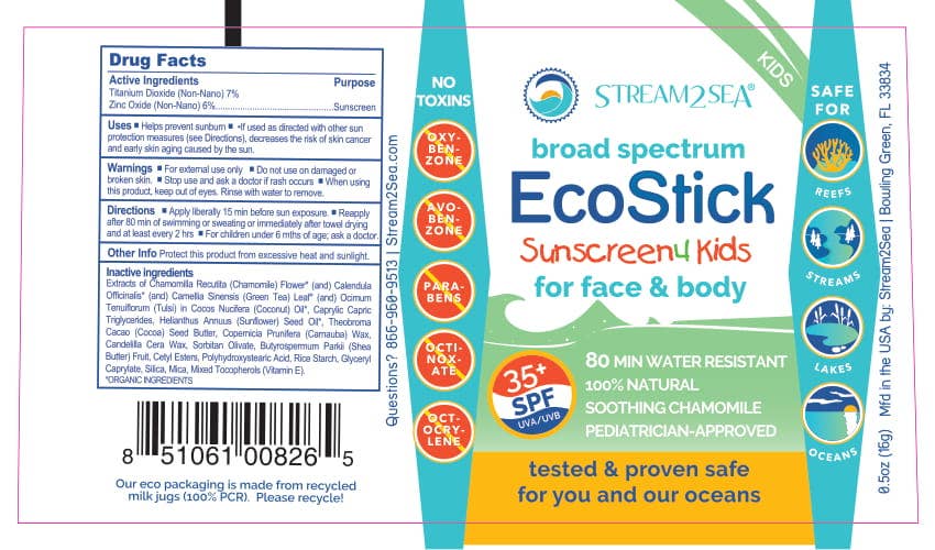 Stream2Sea – Großhandel Sonnencremes – EcoStick Sonnencreme für Kinder | SPF 355