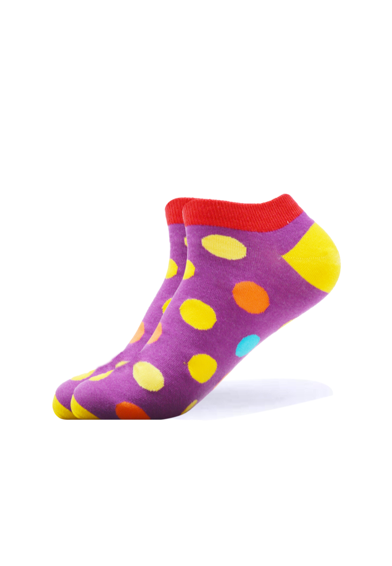 WestSocks - Wholesale Socks - Unisex - Purple Big Dots Ankle Socks0