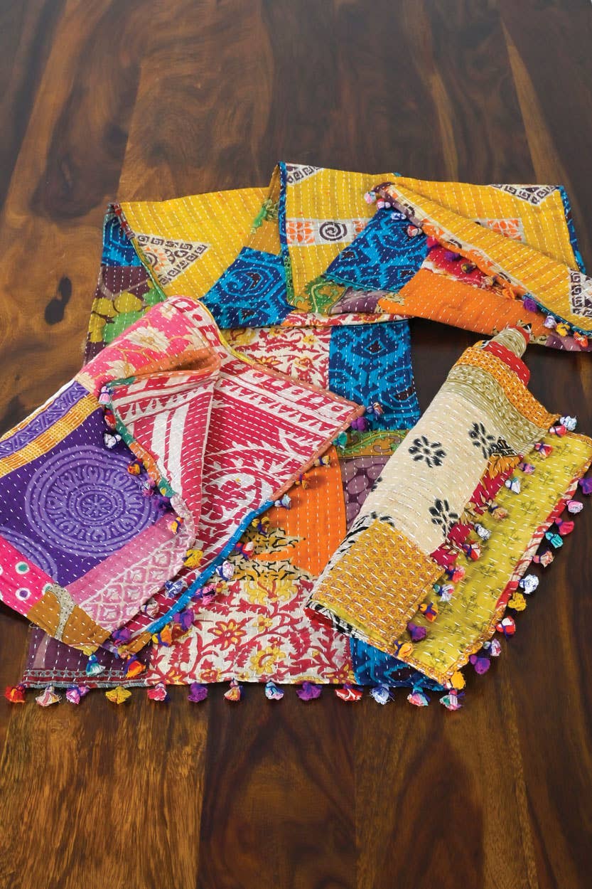 Sevya Handmade – Runner de mesa por atacado – Corredor de mesa Kantha6