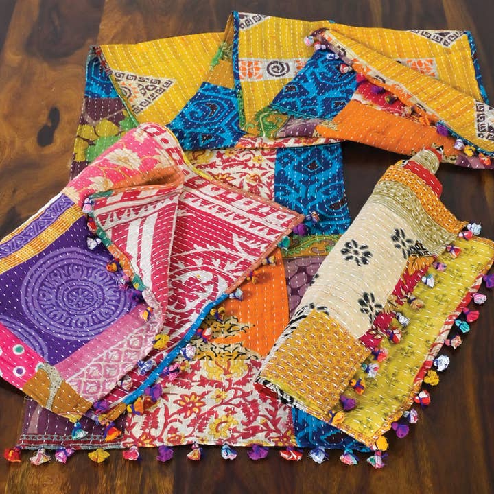 Sevya Handmade – Runner de mesa por atacado – Corredor de mesa Kantha6