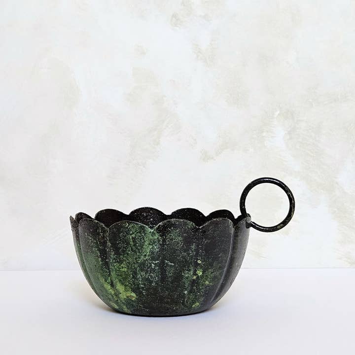 Bohemia Design - Wholesale Candle Holder - Vintage Moss Candle Holder, Scallop