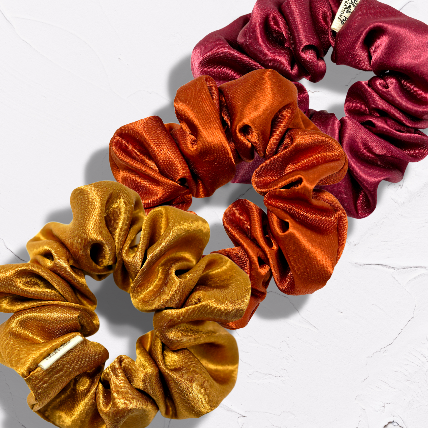 Blush Pop Creations - Wholesale Scrunchie - Women's - SOFT CARAMEL SATIN SCRUNCHIE HAIR TIE1