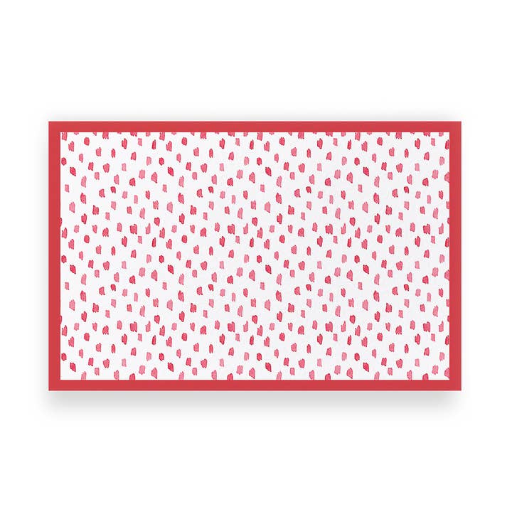 Sets de table en papier Red Dot | Ensemble de 24 pour la vente par Ellen Davis Creative