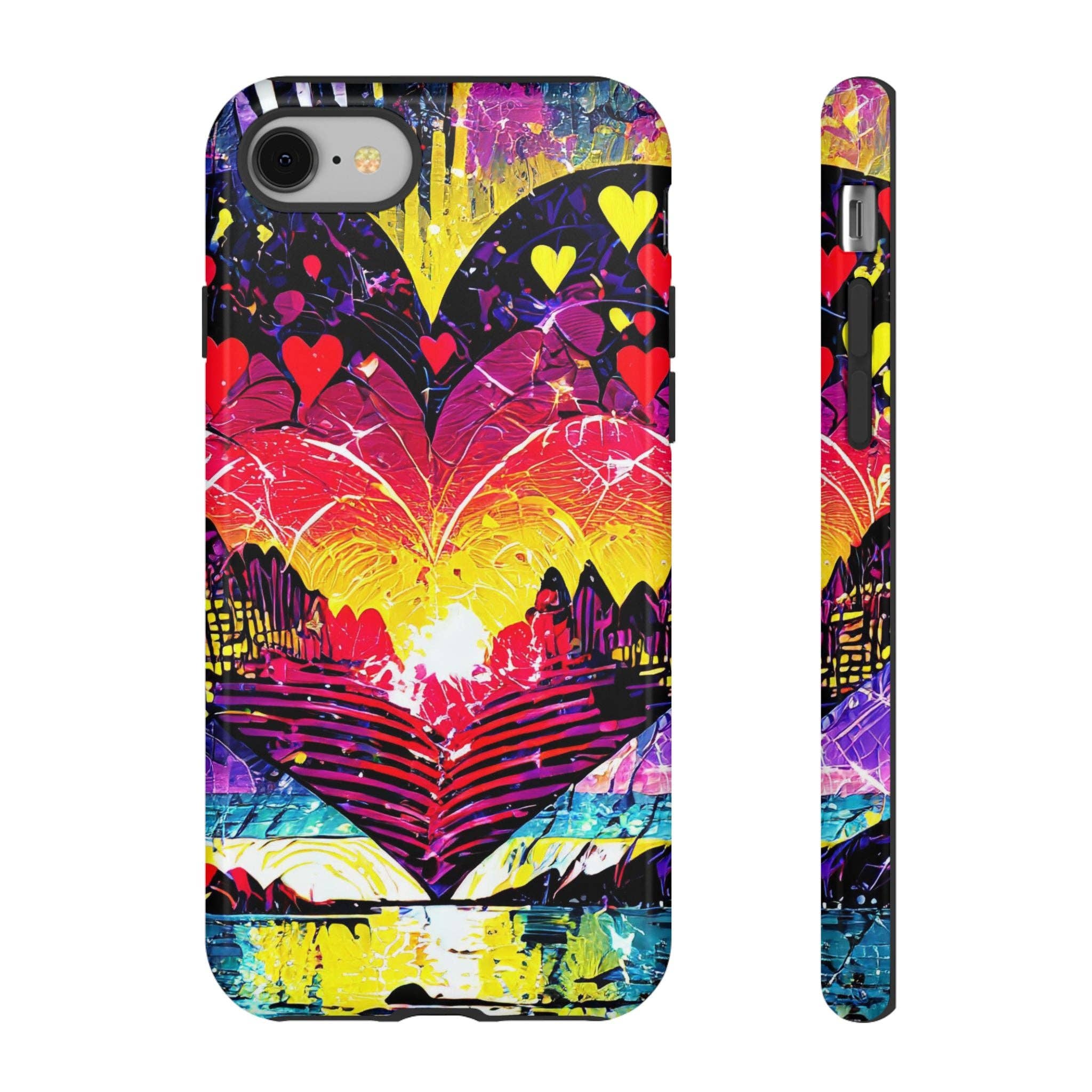 Studio 653 Clothing Co - Wholesale Phone Case - Women's - Vibrant Heart Sunset Tough Phone Case88