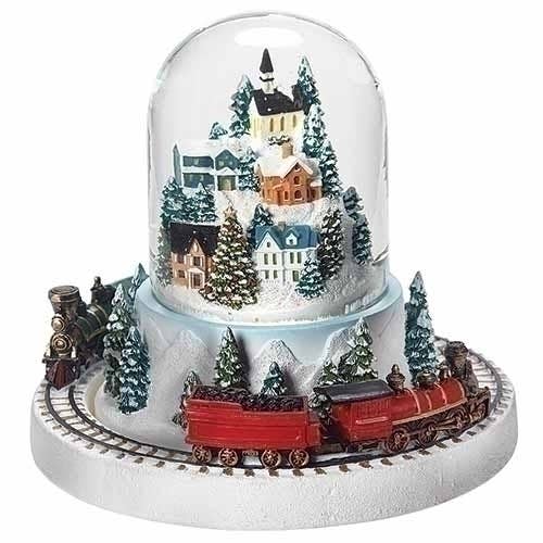 Roman - Wholesale Christmas Decoration - Musical Glitterdome Village with Rotating Train0