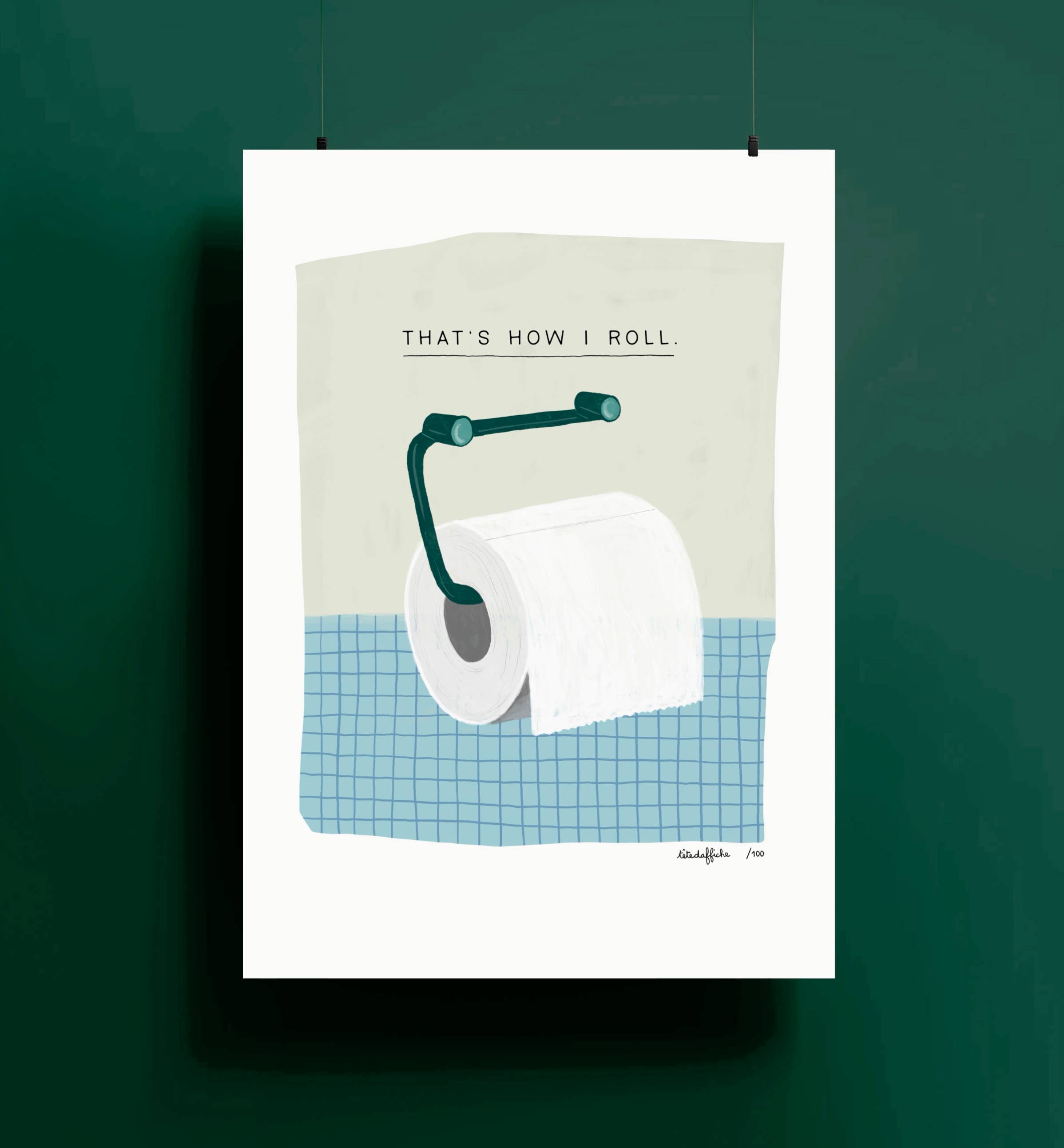 TETE D'AFFICHE - Vendita all'ingrosso Stampa artistica - CARTELLO CARTA IGIENICA0