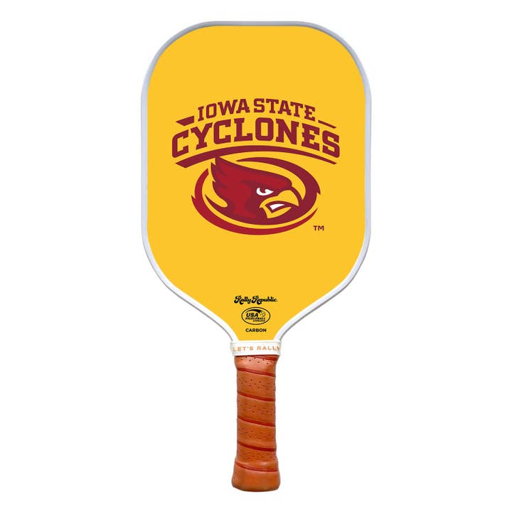 Iowa State Cyclones Gold Mascot Iowa State Cyclones Pickleball Paddle (B2B) for wholesale by Rally Republic