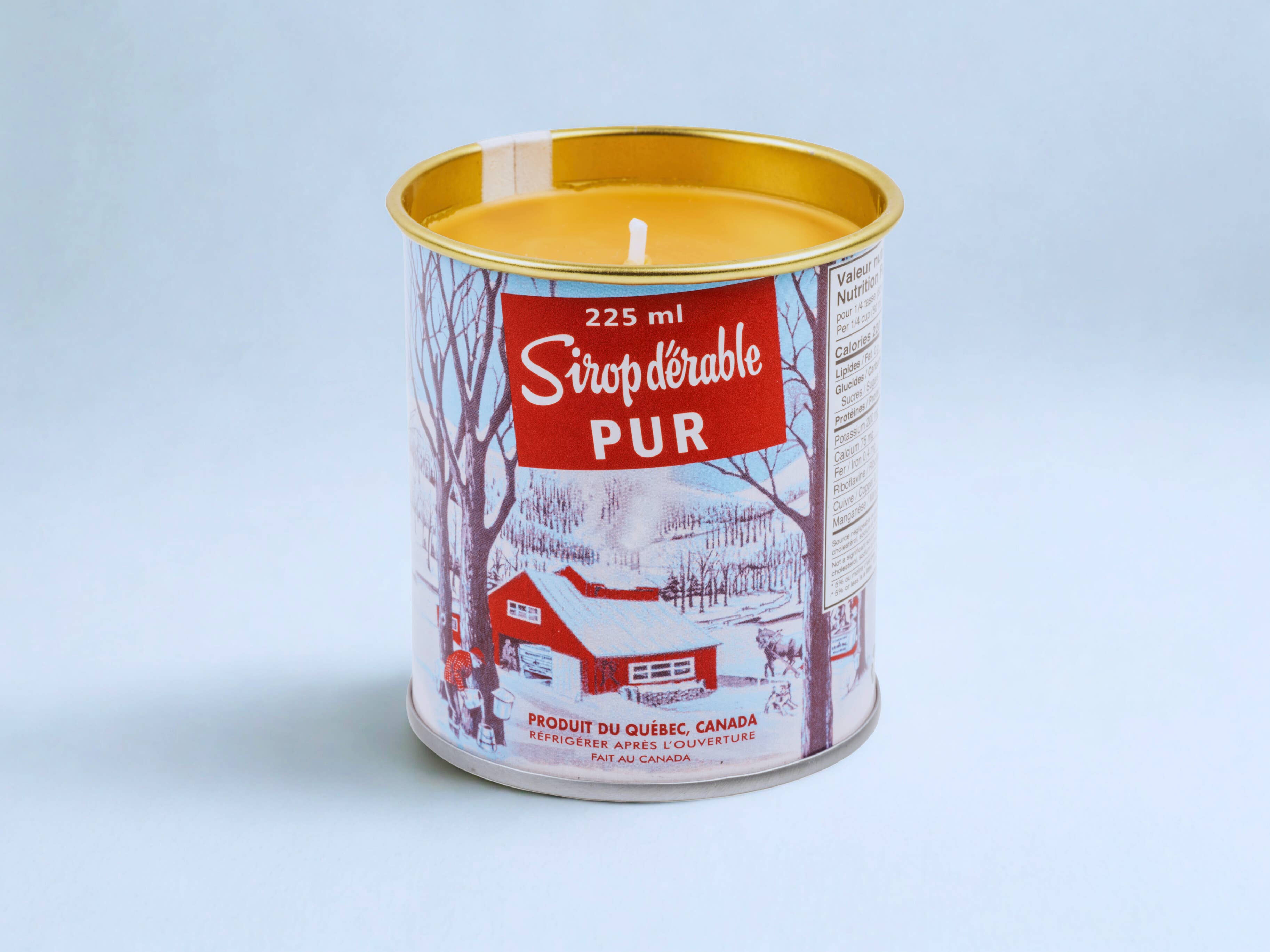 Seracon - Wholesale Travel Candles - Maple Syrup Candle – 225 ml Iconic Tin Can (Cotton wick)