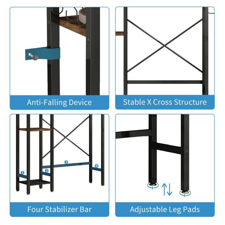 39F Inc. - Vente Supports de plantes - Support de plantes en métal à 8 niveaux avec lampe de culture pour intérieur20