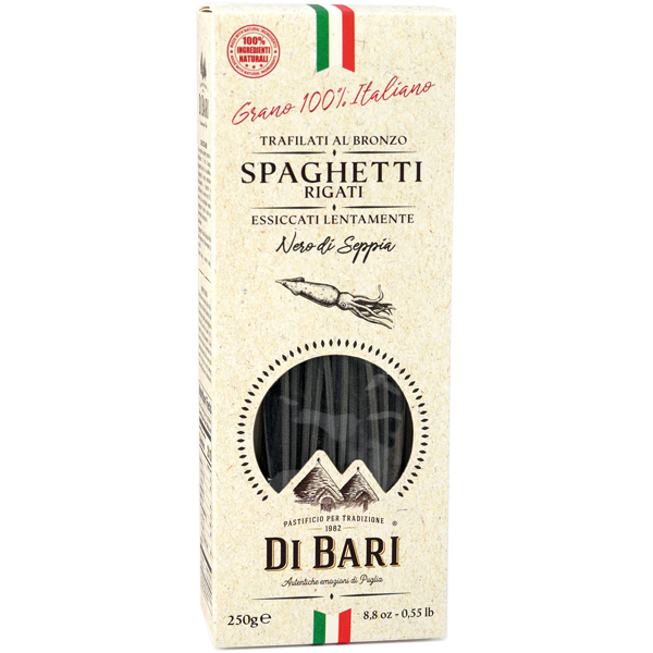 Gourmandise - Wholesale Pasta - Spaghetti al nero di seppia van Di Bari, 250 g0