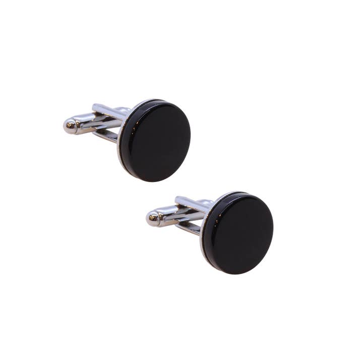 COOLMENCLUB – wholesale Manschett-/skjortknappar - Herr – Svart Onyx natursten manschettknappar, Svart unik design män,1