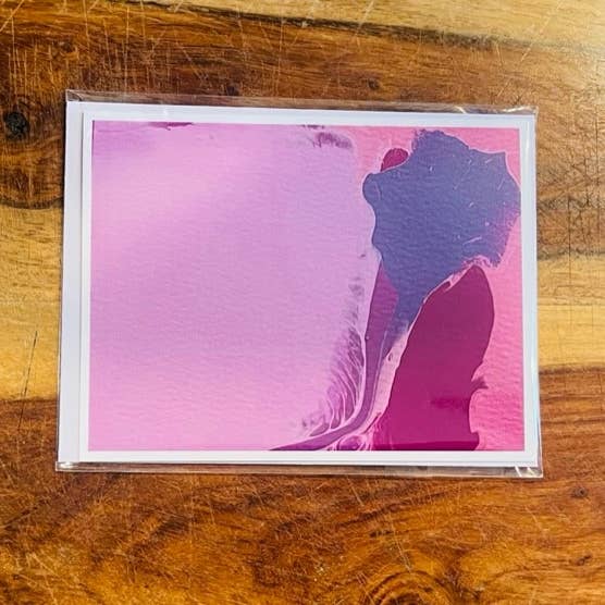 Carte-note abstraite - Asst-2-Purple pour la vente par Red Canvas Gallery