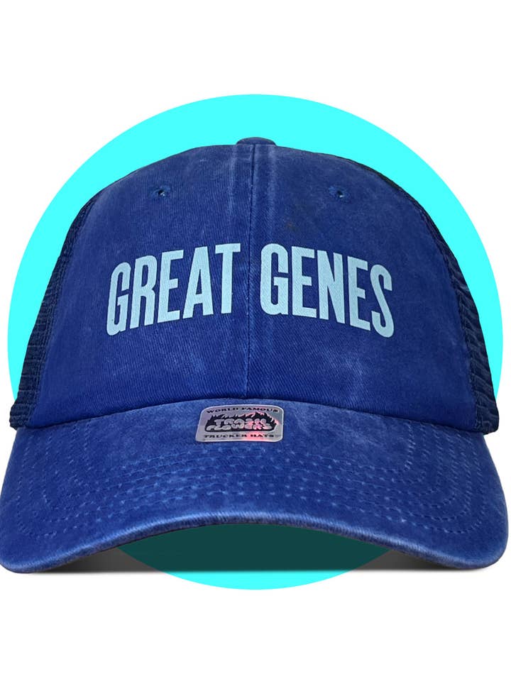 Begränsad upplaga broderad Great Genes denimkeps för pappa för wholesale av Trash Flowers Trucker Hats