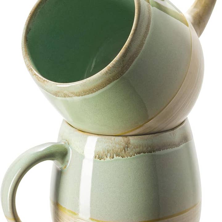 L0404688B,21oz Light Green Kiln-Formed Mug Set of 2 for wholesale by Sixale