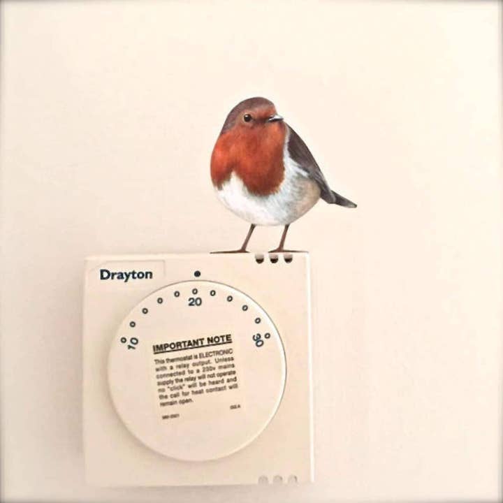 Whimsical Robin Wall Sticker with Peel and Stick Tech for wholesale by Wonderwallsboutique