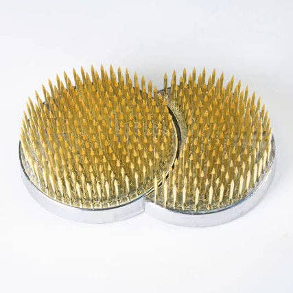 Ishizaki Hanakatsu Nichigetsu Brass Ikebana Kenzan for wholesale by Made In Japan Tableware & Homeware