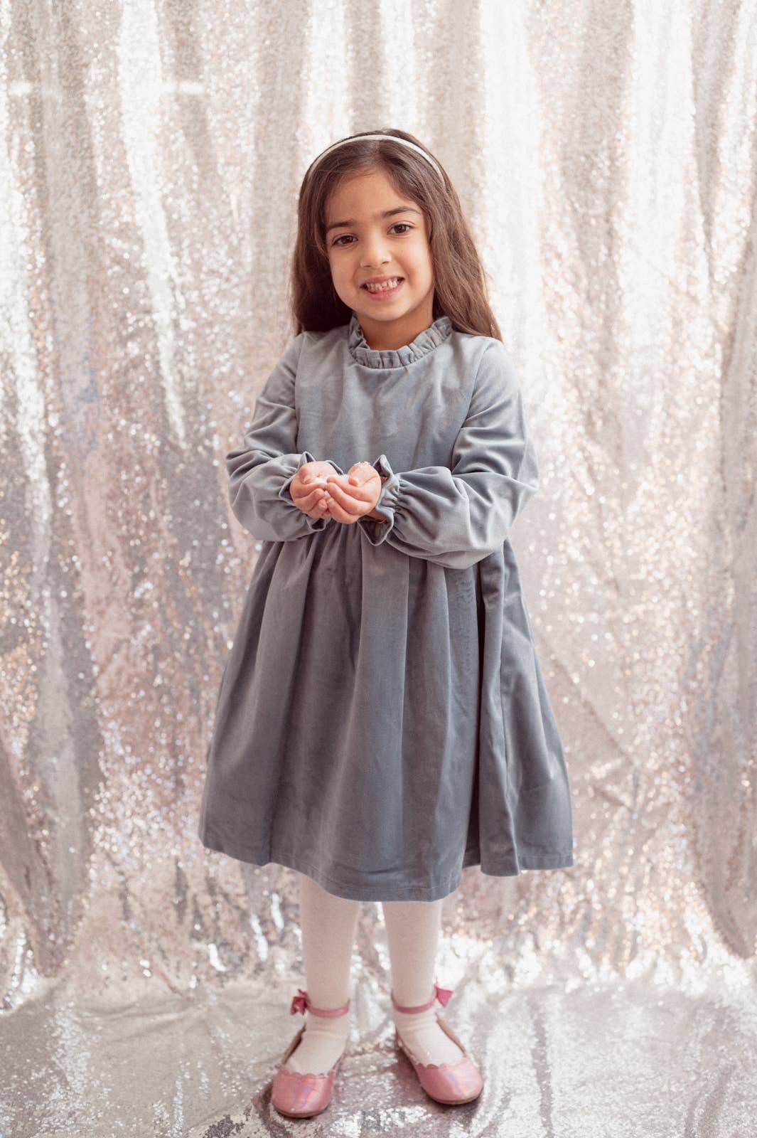 Strawberry Jam Kids - Vente Robe – enfant - Robe d'hiver en velours bleu pour bébés et petites filles de Noël3