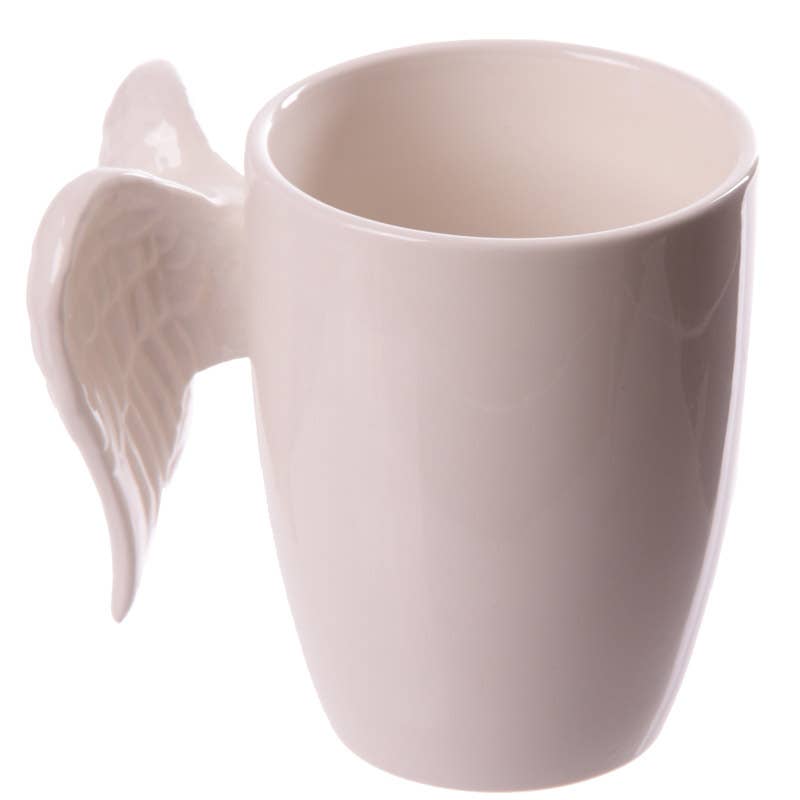 Puckator Ltd - Wholesale Koffiemok - White Angel Wings Mok met keramische handgreep3
